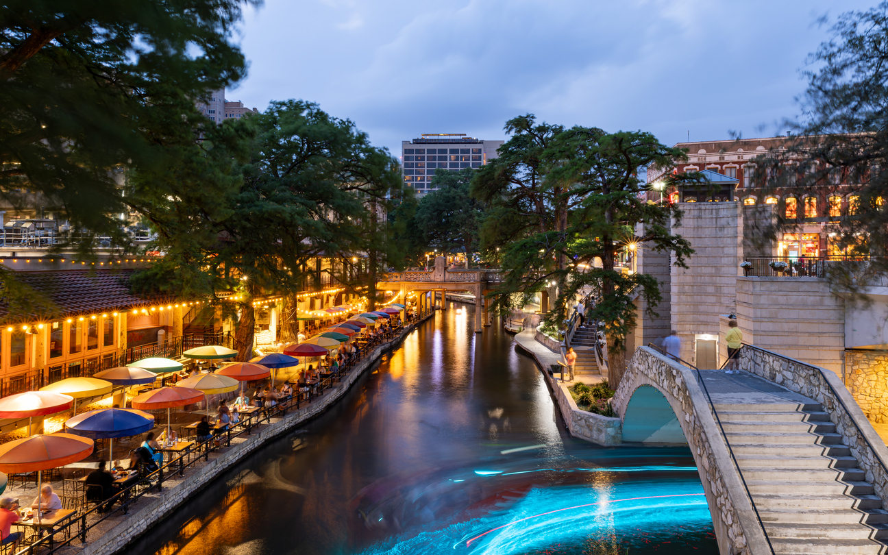 Light Trails on the Riverwalk