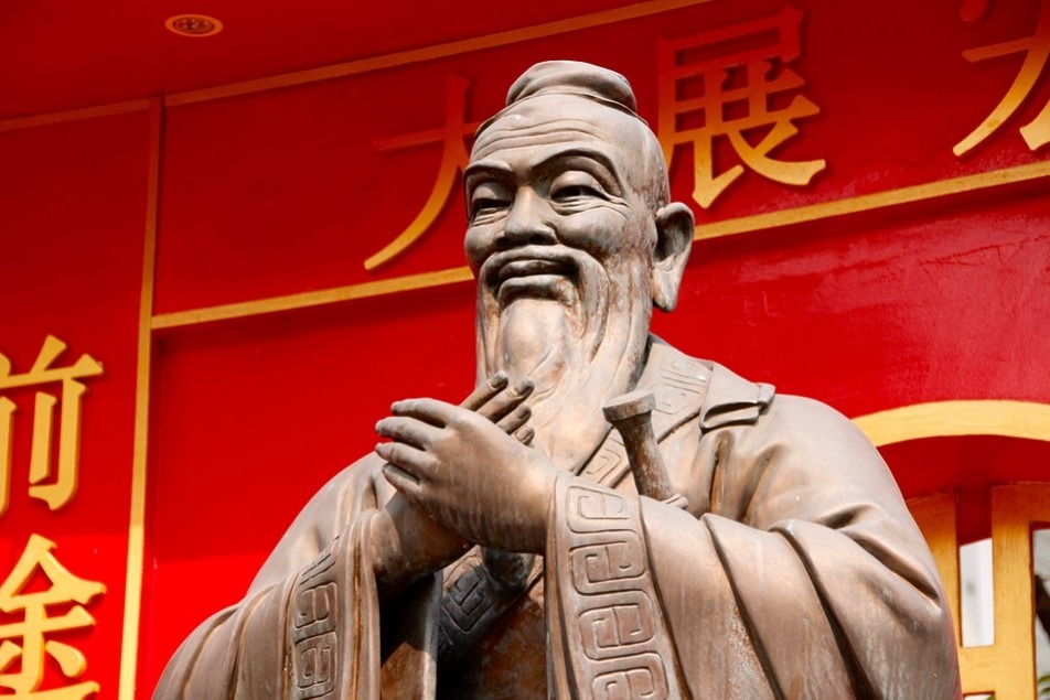 A statue of Confucius in China