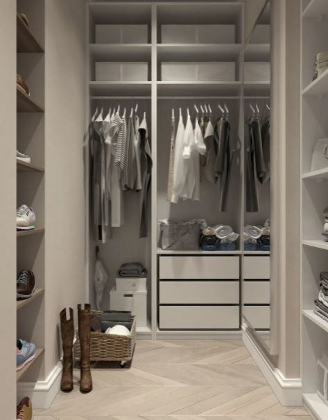 Clean, organized closet