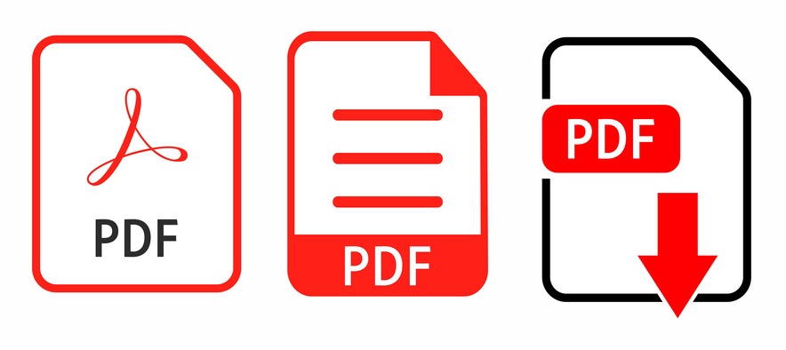 Pdf icon, vector illustration