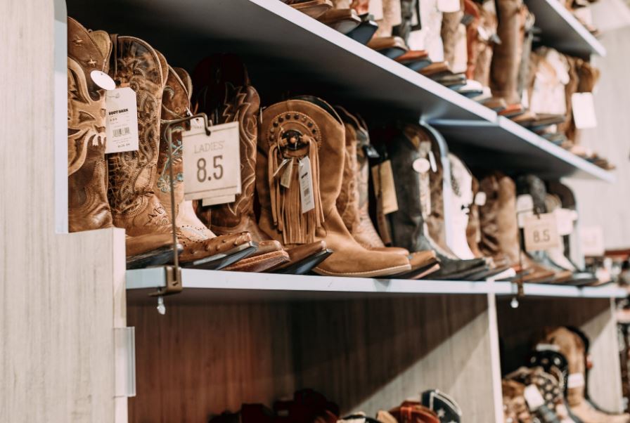 Cowboy Boots on Shelves