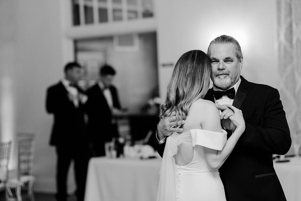 father and daughter dancing