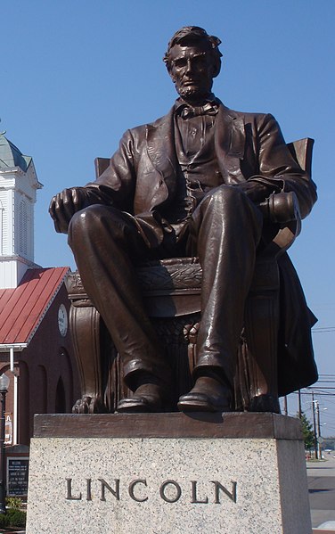The bronze statue of Abraham Lincoln by Adolph Weinman